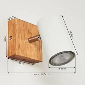 hofstein Plafonnier Zuoz Bois clair, 1 lumière* Lampes Modernes