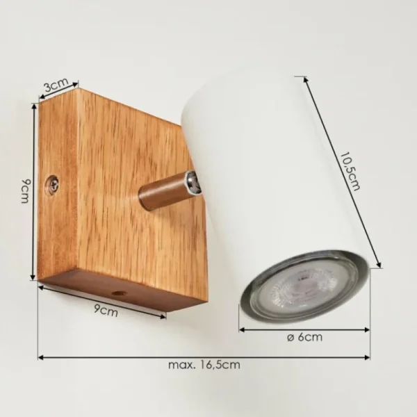 hofstein Plafonnier Zuoz Bois clair, 1 lumière* Lampes Modernes