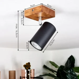 hofstein Plafonnier Zuoz Bois clair, 1 lumière* Lampes Modernes
