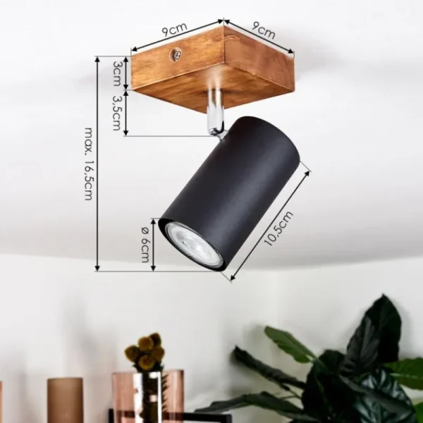 hofstein Plafonnier Zuoz Bois clair, 1 lumière* Lampes Modernes