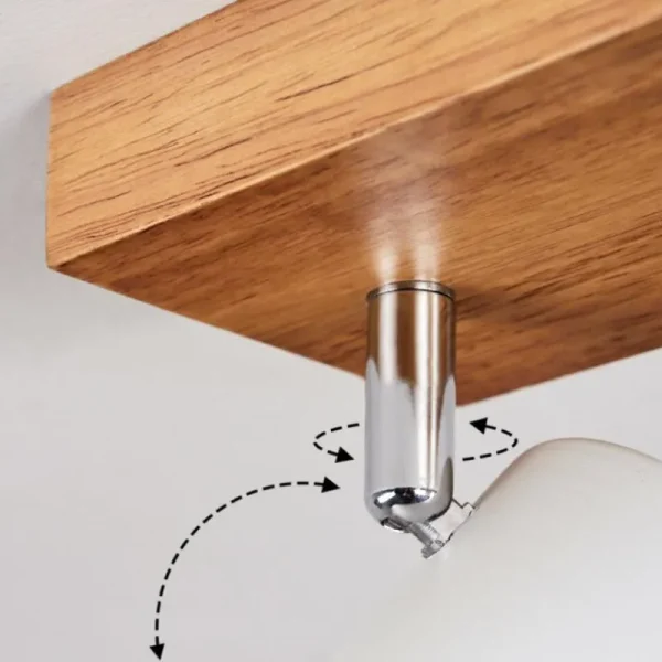 hofstein Plafonnier Zuoz Bois clair, 3 lumières* Lampes Modernes