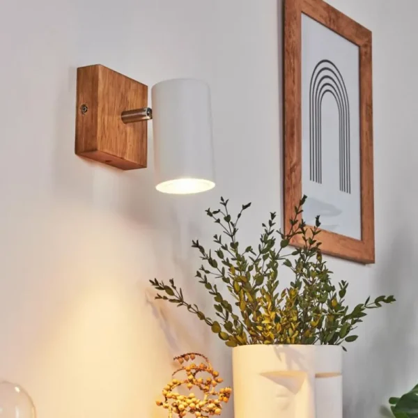 hofstein Plafonnier Zuoz Bois clair, 1 lumière* Lampes Modernes