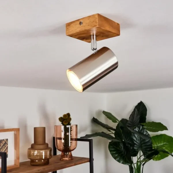 hofstein Plafonnier Zuoz Bois clair, 1 lumière* Lampes Modernes