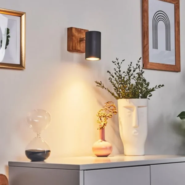 hofstein Plafonnier Zuoz Bois clair, 1 lumière* Lampes Modernes