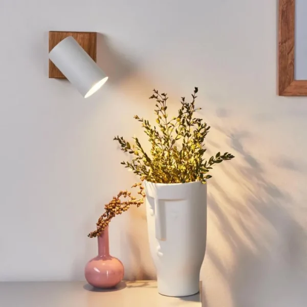 hofstein Plafonnier Zuoz Bois clair, 1 lumière* Lampes Modernes