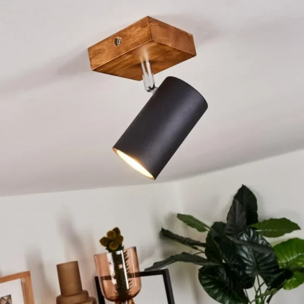 hofstein Plafonnier Zuoz Bois clair, 1 lumière* Lampes Modernes