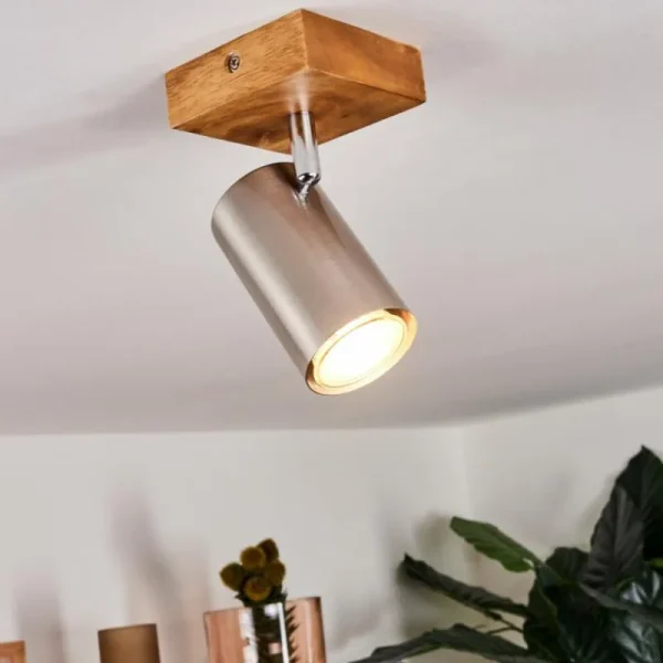 hofstein Plafonnier Zuoz Bois clair, 1 lumière* Lampes Modernes