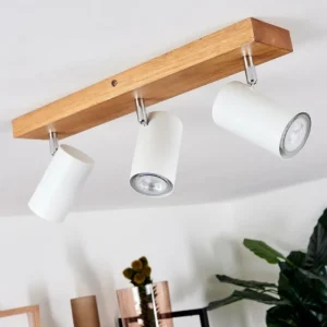 hofstein Plafonnier Zuoz Bois clair, 3 lumières* Lampes Modernes