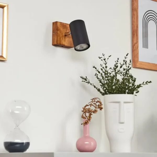 hofstein Plafonnier Zuoz Bois clair, 1 lumière* Lampes Modernes
