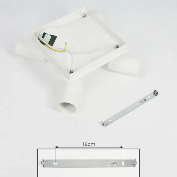 hofstein Plafonnier Zuoz Chrome, Blanc, 4 lumières* Lampes Modernes