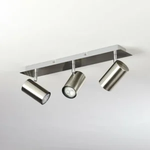 hofstein Plafonnier Zuoz Chrome, Nickel mat, 3 lumières* Lampes Modernes