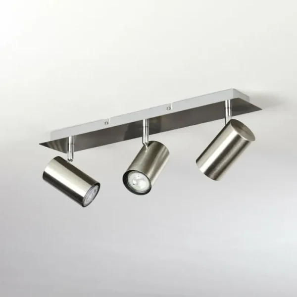hofstein Plafonnier Zuoz Chrome, Nickel mat, 3 lumières* Lampes Modernes