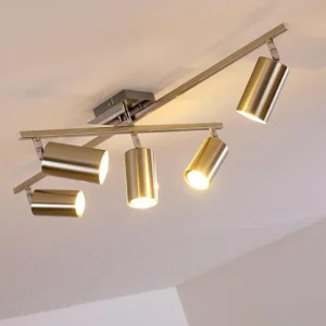 hofstein Plafonnier Zuoz Chrome, Nickel mat, 5 lumières* Lampes Modernes