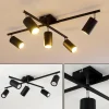hofstein Plafonnier Zuoz Chrome, Noir, 5 lumières* Lampes Modernes