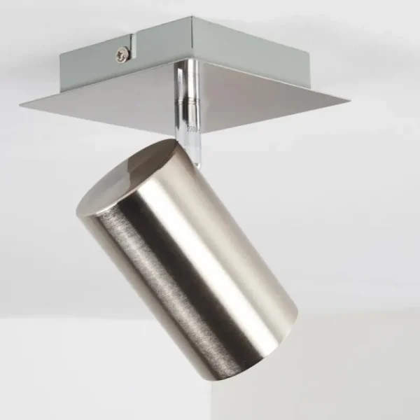 hofstein Plafonnier Zuoz Nickel mat, 1 lumière* Lampes Modernes