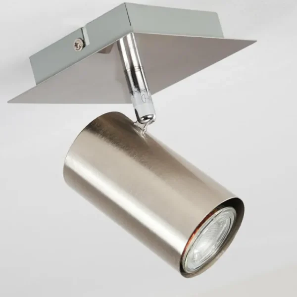hofstein Plafonnier Zuoz Nickel mat, 1 lumière* Lampes Modernes