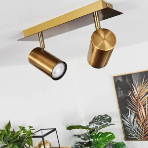 hofstein Plafonnier Zuoz Vieux laiton, 2 lumières* Lampes Modernes