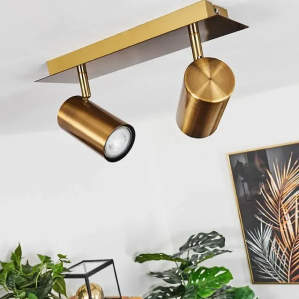 hofstein Plafonnier Zuoz Vieux laiton, 2 lumières* Lampes Modernes
