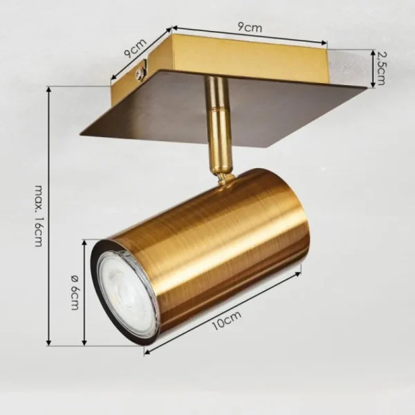 hofstein Plafonnier Zuoz Vieux laiton, 1 lumière* Lampes Modernes