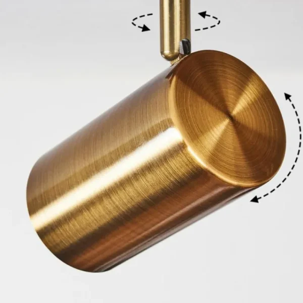 hofstein Plafonnier Zuoz Vieux laiton, 2 lumières* Lampes Modernes