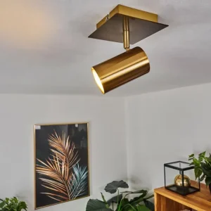 hofstein Plafonnier Zuoz Vieux laiton, 1 lumière* Lampes Modernes