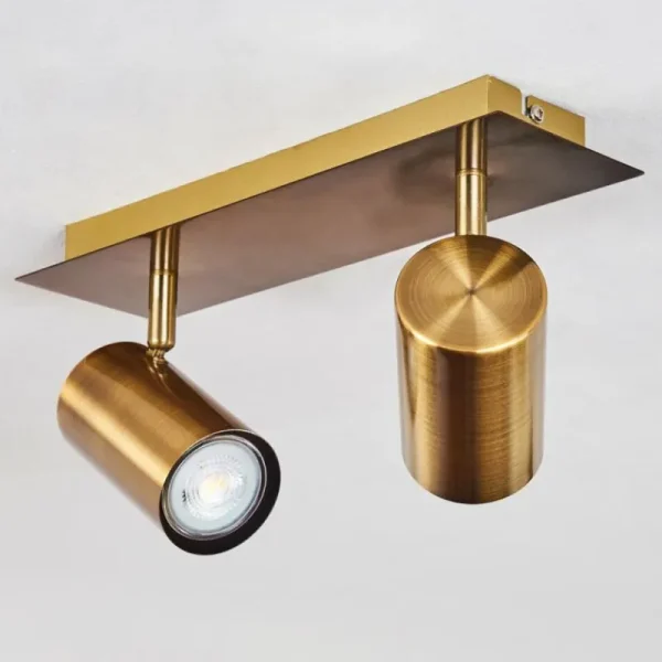 hofstein Plafonnier Zuoz Vieux laiton, 2 lumières* Lampes Modernes