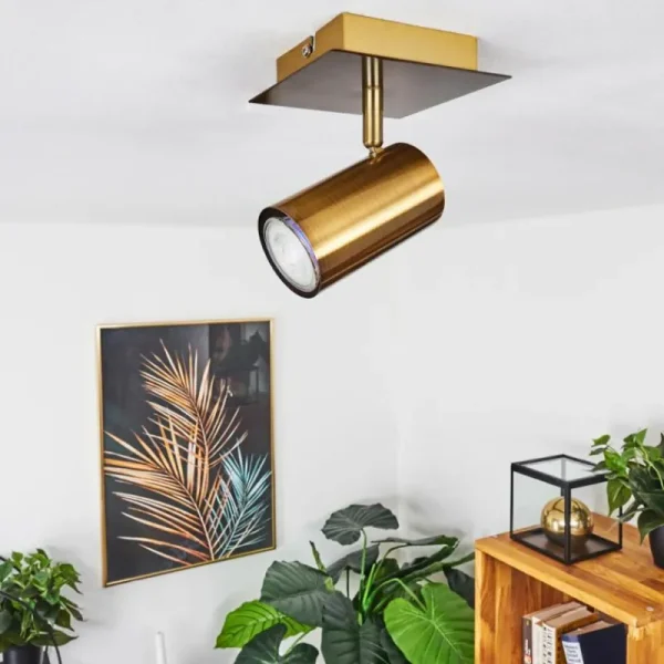 hofstein Plafonnier Zuoz Vieux laiton, 1 lumière* Lampes Modernes