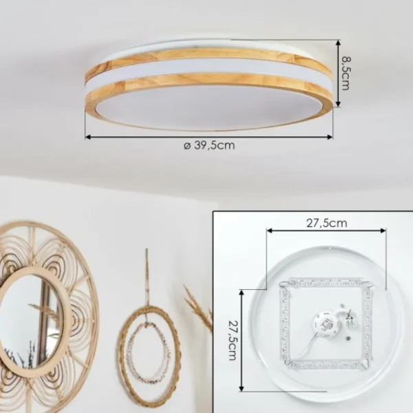 hofstein Plafonnier Zurzach LED Écru, Blanc, 1 lumière* Lampes Modernes