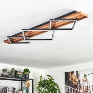 hofstein Pompu Plafonnier LED Brun foncé, Noir, 1 lumière* Lampes Modernes