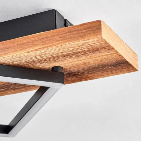 hofstein Pompu Plafonnier LED Brun foncé, Noir, 1 lumière* Lampes Modernes