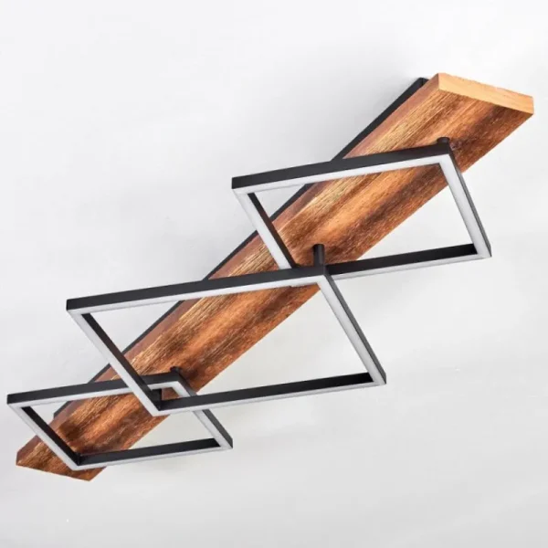 hofstein Pompu Plafonnier LED Brun foncé, Noir, 1 lumière* Lampes Modernes
