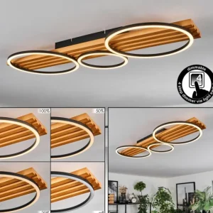 hofstein Pompu Plafonnier LED Écru, Noir, 1 lumière* Lampes Modernes