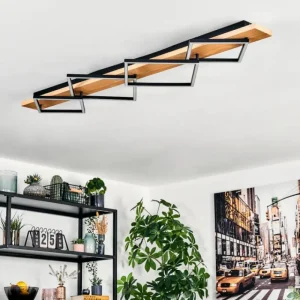 hofstein Pompu Plafonnier LED Écru, Noir, 1 lumière* Lampes Modernes