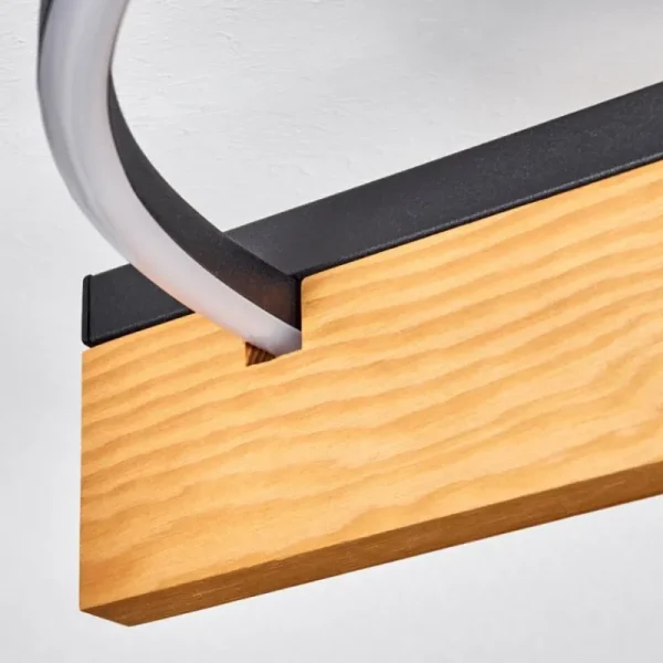 hofstein Pompu Plafonnier LED Écru, Noir, 1 lumière* Lampes Modernes