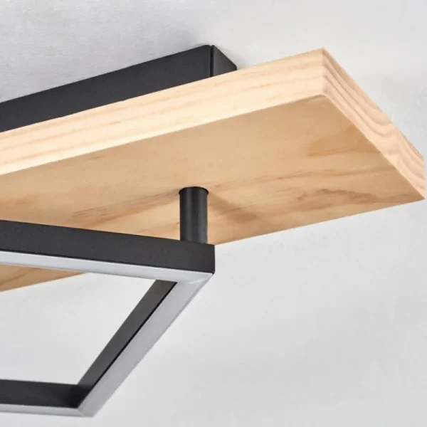 hofstein Pompu Plafonnier LED Écru, Noir, 1 lumière* Lampes Modernes
