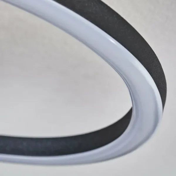 hofstein Pompu Plafonnier LED Écru, Noir, 1 lumière* Lampes Modernes