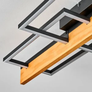 hofstein Pompu Plafonnier LED Écru, Noir, 1 lumière* Lampes Modernes