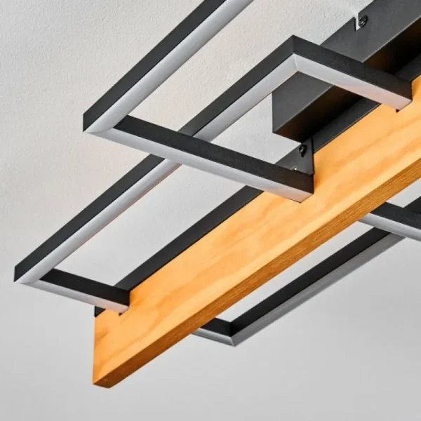 hofstein Pompu Plafonnier LED Écru, Noir, 1 lumière* Lampes Modernes