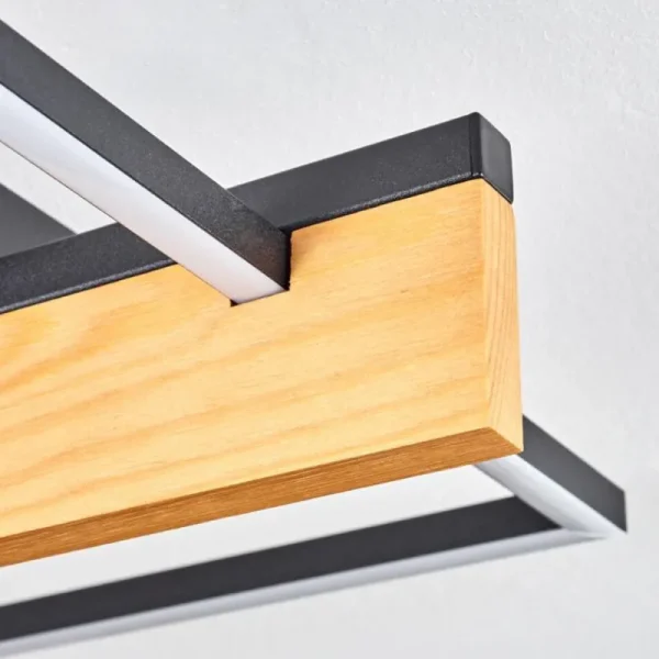 hofstein Pompu Plafonnier LED Écru, Noir, 1 lumière* Lampes Modernes