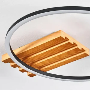 hofstein Pompu Plafonnier LED Écru, Noir, 1 lumière* Lampes Modernes