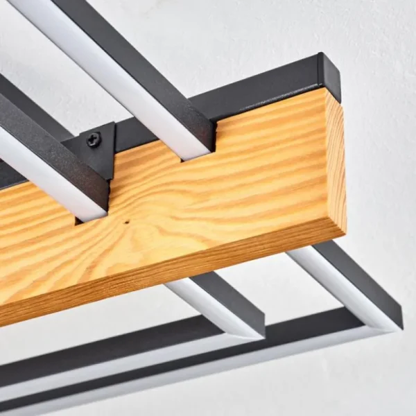 hofstein Pompu Plafonnier LED Écru, Noir, 1 lumière* Lampes Modernes