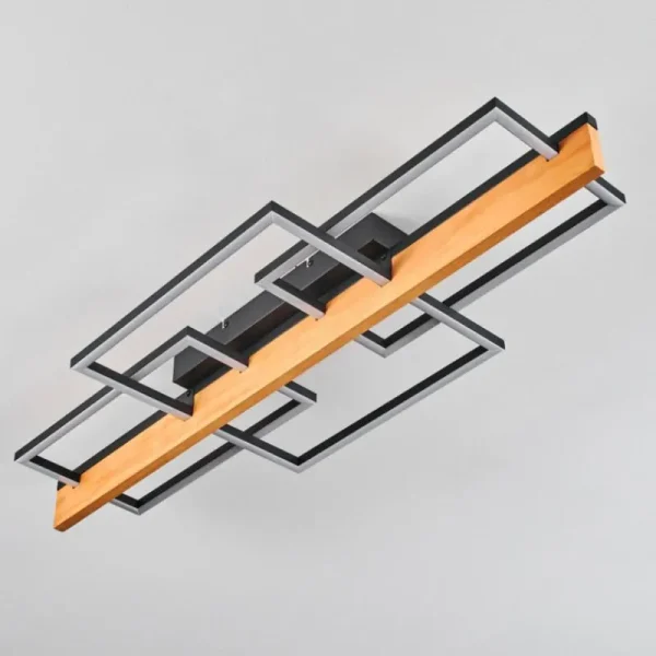 hofstein Pompu Plafonnier LED Écru, Noir, 1 lumière* Lampes Modernes