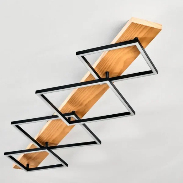 hofstein Pompu Plafonnier LED Écru, Noir, 1 lumière* Lampes Modernes