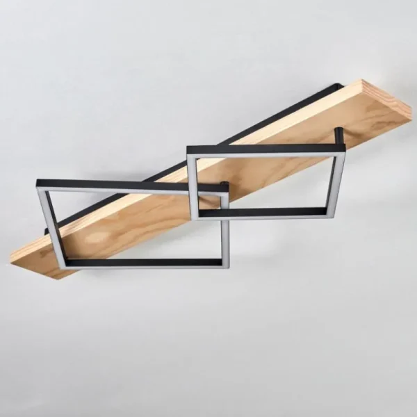 hofstein Pompu Plafonnier LED Écru, Noir, 1 lumière* Lampes Modernes