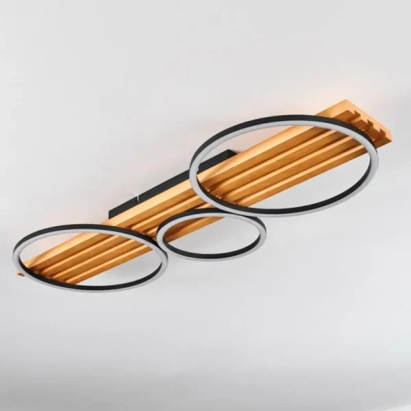 hofstein Pompu Plafonnier LED Écru, Noir, 1 lumière* Lampes Modernes