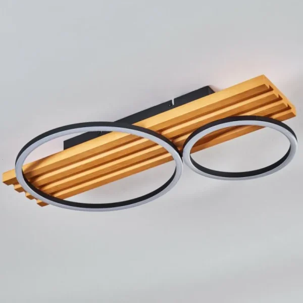 hofstein Pompu Plafonnier LED Écru, Noir, 1 lumière* Lampes Modernes
