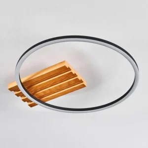 hofstein Pompu Plafonnier LED Écru, Noir, 1 lumière* Lampes Modernes