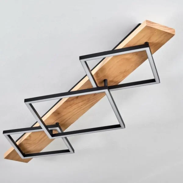 hofstein Pompu Plafonnier LED Écru, Noir, 1 lumière* Lampes Modernes