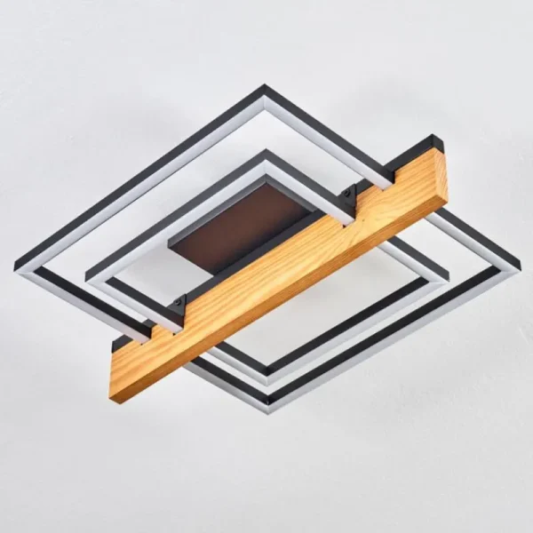 hofstein Pompu Plafonnier LED Écru, Noir, 1 lumière* Lampes Modernes