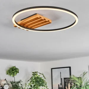 hofstein Pompu Plafonnier LED Écru, Noir, 1 lumière* Lampes Modernes